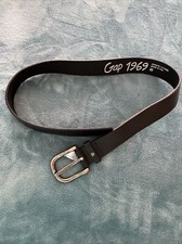 GAP Leather Belt Girls Silver Buckle Size M