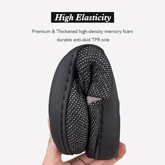 SAOLA Pantofole da uomo grigie scarpe da casa suola antiscivolo in memory foam 10 11 UK da uomo prezzo disponibile £49