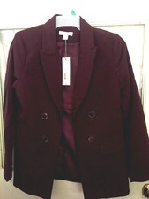 NWT Liz Claiborne Women's Blazer Jacket Red Wine size 8 69.00