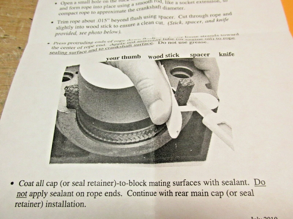 Pontiac Tempest 195 1961 1962 1963 4 cilindros sello de aceite principal trasero hecho en Estados Unidos Foto 4 de 4
