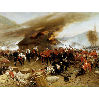 Der Rorke's Drift der Neuville-Verteidigung Ungerahmter extragroßer Druck