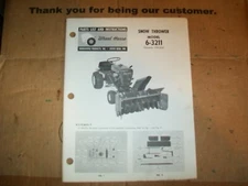 1967 Wheel Horse Snow Thrower Model 6-3211 Parts List & Instructions # 279