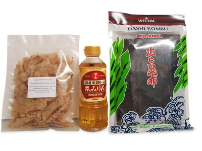 Dashi Kombu Algen Katsuobushi Hon Mirin Shiro White Misopaste Aka Red Miso Japan