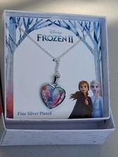 Disney Frozen Fine Silver Plated Brass "No Bad Vibes" Pendant / Necklace w/ Box
