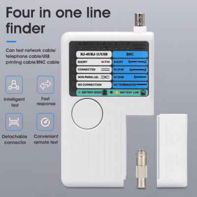 Remote RJ11 RJ45 USB BNC LAN Network Cable Tester for LAN Cable Tracker Detector