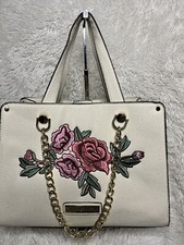 Marc New York Andrew Marc Embroidered Flower White Shoulder Bag~ Purse