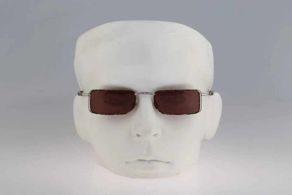 Gafas de sol Robert Rudger 1850 150 F1, años 90 tortuga y plata rectangular nuevas de stock Foto 2 de 4