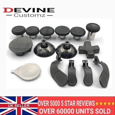 Xbox Elite Series 2 Thumbsticks & Paddles Kit - 15pc Silver Replacement Parts