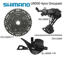 Shimano CUES U6000 4pcs 11 Speed Groupset Cassette Shifter Rear Derailleur Chain