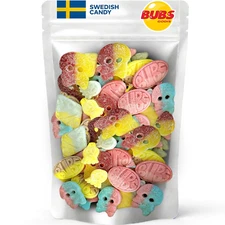 Bubs Swedish Candy Mix - Big Ovals, Skulls, and More - Sweet and Sour Swedish...