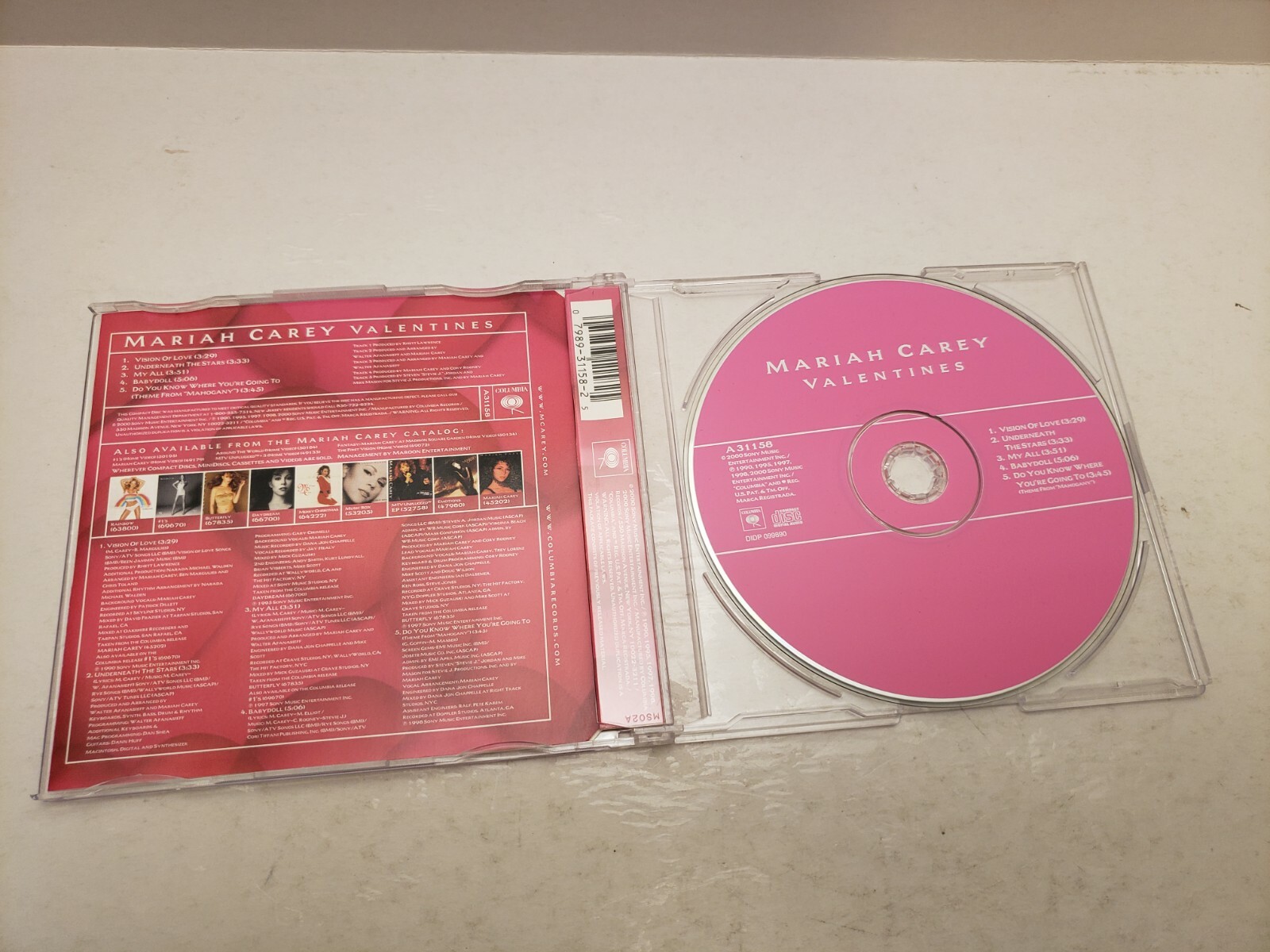 Mariah Carey Valentines CD Exclusive 5 Song Columbia Limited Edition