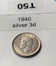 1940 Silver Threepence Brilliant