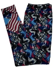 LuLaRoe Leggings TC Tall Curvy DIP Unicorn Black LIBERTY STATUE New York NY USA