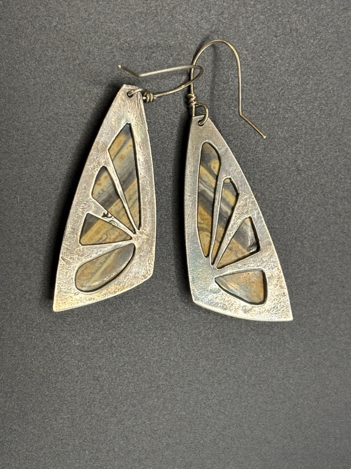 Native American Signed Bumblebee Jasper Sterling … - image 2