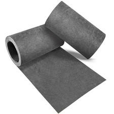 Azobur Velvet Rectangular Repair Patch, Self-Adhesive 4" x 30"-2 ROLLS, Gray