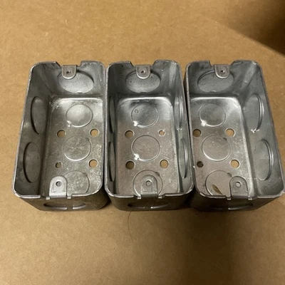 STEEL CITY 10 Single Gang Electric Utility Boxes 1/2 3/4 Knockout 1-7/8" Deep 13 Cu In 903