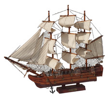 Maquette de bateau en bois ancienne LE HMS VICTORY cuirassé Longueur 57 cm