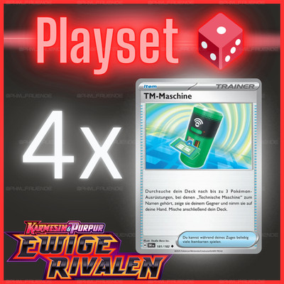 4x TM-Maschine 181/182 DRI  Played  Deutsch  Playset Pokemon