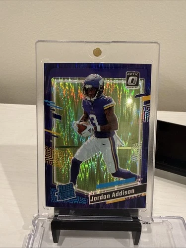 2023 Panini Donruss Optic - Rated Rookie Jordan Addison #271 Purple Shock RC
