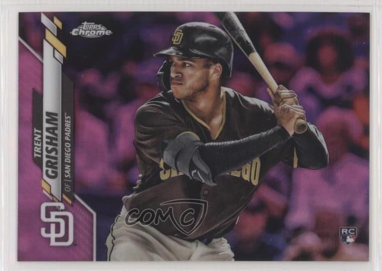2020 Topps Chrome Pink Refractor Trent Grisham #101 Rookie RC