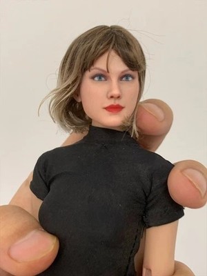 US 1/6 Singer Star Girl Bald Head Sculpt For 12'' Female Action Figure Doll Body