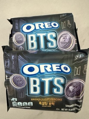 2 BTS Oreos Limited Edition Brown Sugar Pancake Sandwich Cookies 10.68 oz