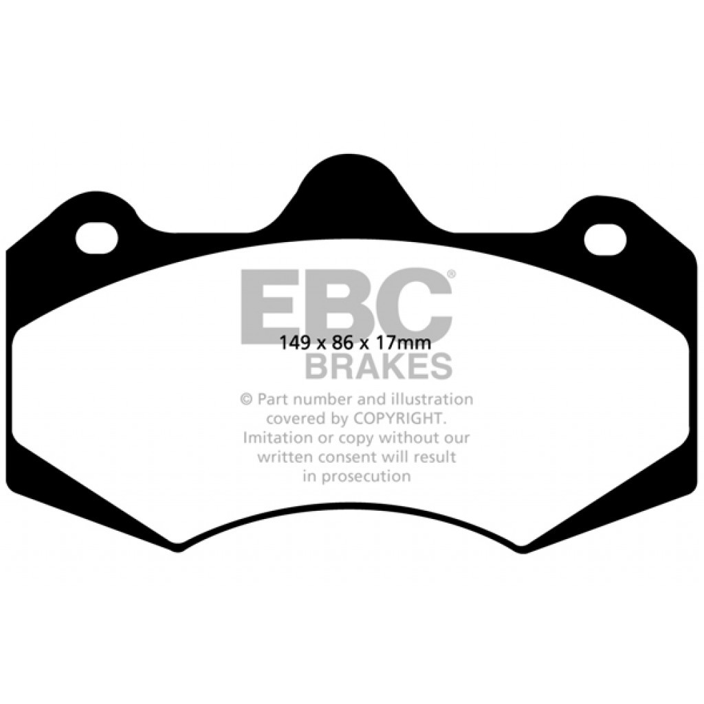 EBC For Lotus Evora 2016 2017 2018 Front Brake Pad AP Caliper-Yellowstuff