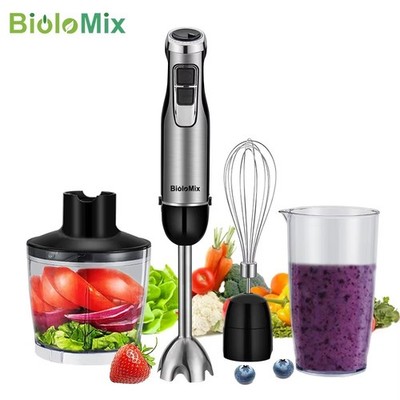 BioloMix 4 in 1 High Power 1200W Immersion Hand Stick Blender Mixer chopper