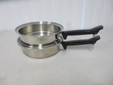 Seal-o-matic 3 ply 18-8 Stainless Steel Skillet Fry Cook Pan & Steamer No Lid