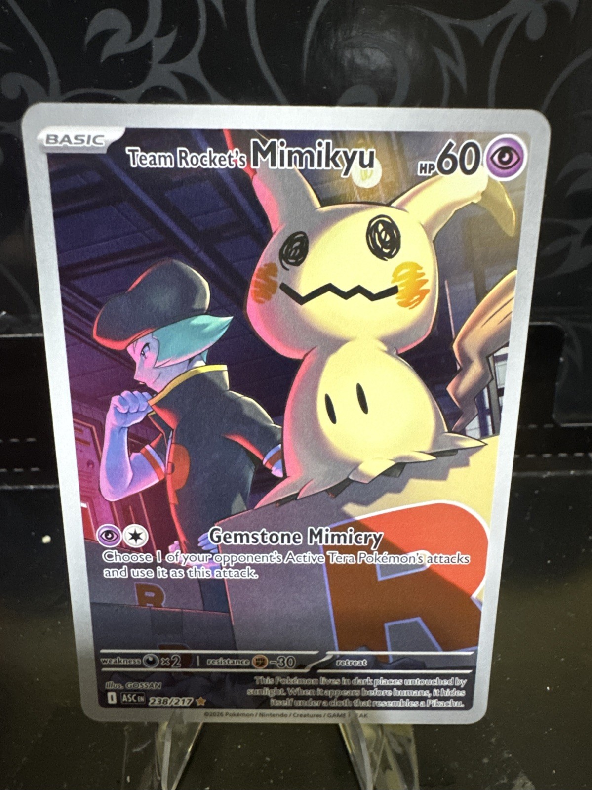 Team Rocket's Mimikyu 238/217 Me: Ascended Heroes Holo IR Pokemon [NM] Clean