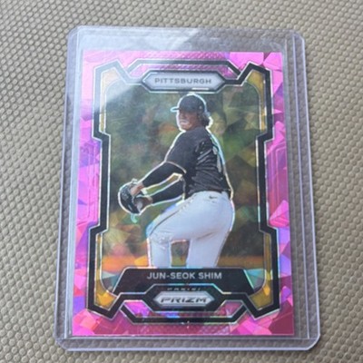 2024 Panini Prizm Pink Ice Prizm Rookie Jun-Seok Shim #290 Pittsburgh Pirates