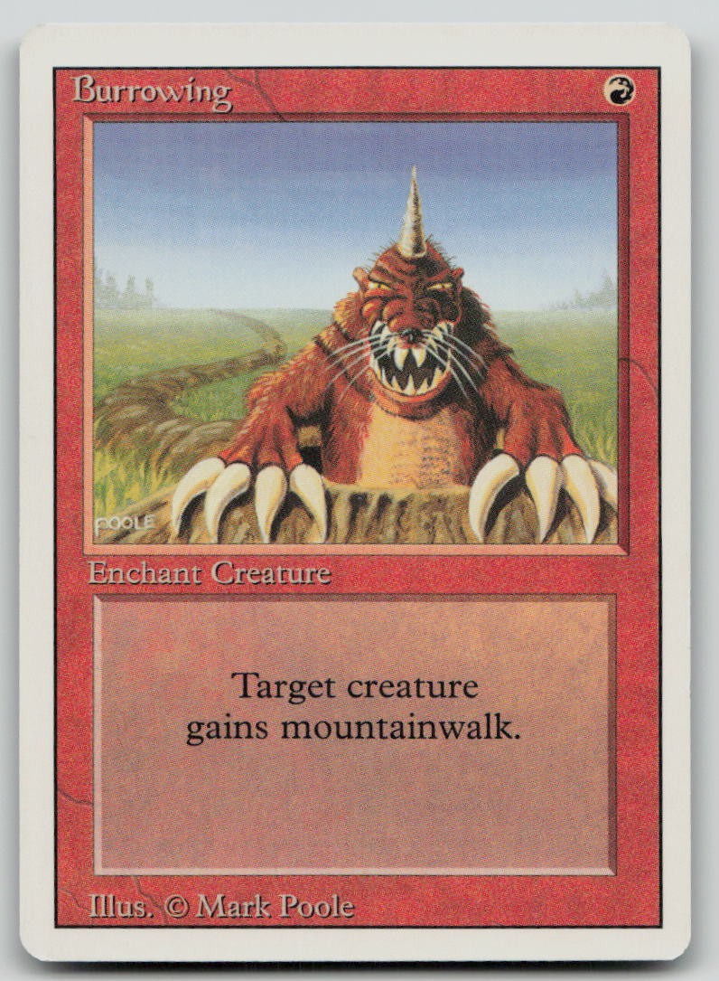 Burrowing [Revised Edition - 140] Lightly Played Uncommon Magic