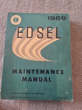 Vintage OEM Original Factory 1959 Edsel Maintenance Repair Service Manual