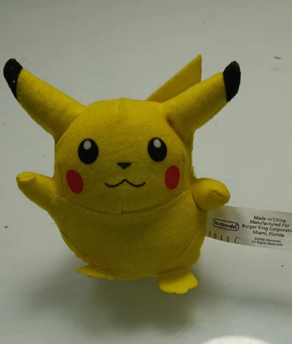1999 / 2000 Burger King Pokemon Pikachu Plush Figure Nintendo Toy