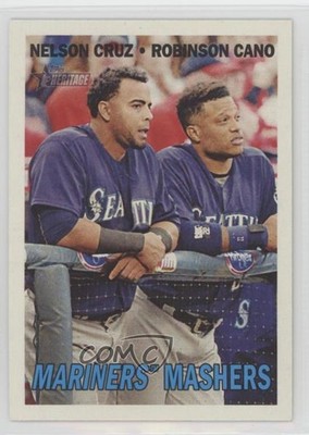 2016 Topps Heritage High Number Combo Cards Nelson Cruz Robinson Cano #CC-3 3i6