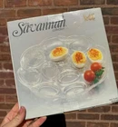 Vintage “The Savannah Collection” Glass Egg Plate To Serve Deviled Eggs