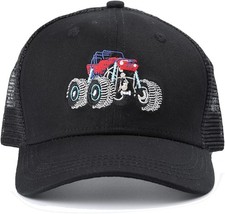 Kids Trucker Hat Mesh Back Toddler Baseball Cap for Small-Medium, Black