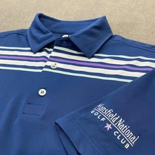 Mansfield National Golf Club Shirt Mens XL Striped Golf Performance FootJoy FJ