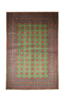 Afghan carpet 293 x 197 cm hand knotted oriental carpet wool carpet