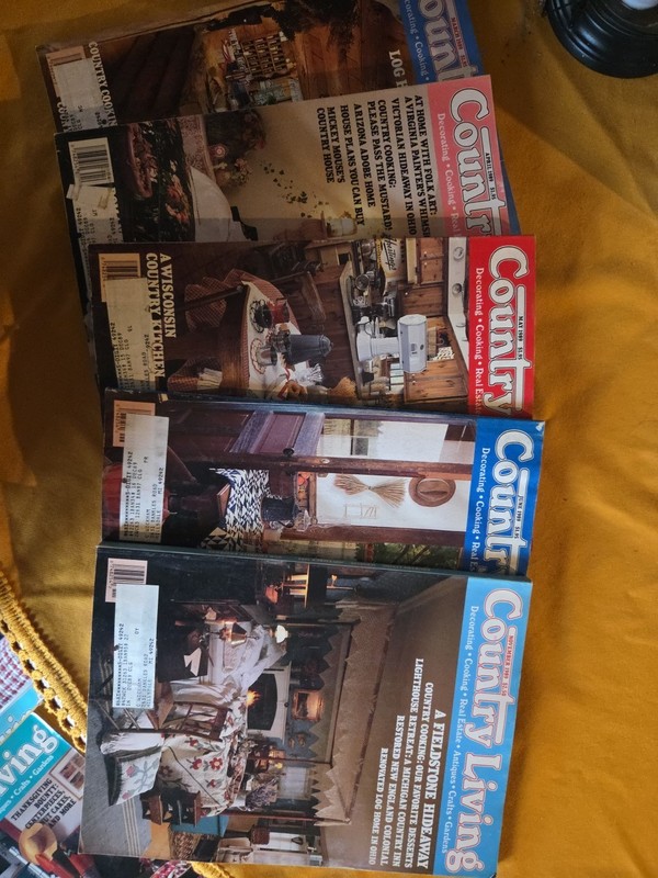 Lot Of 5 Country Living Magazines March,  April,  May, June, November 1989