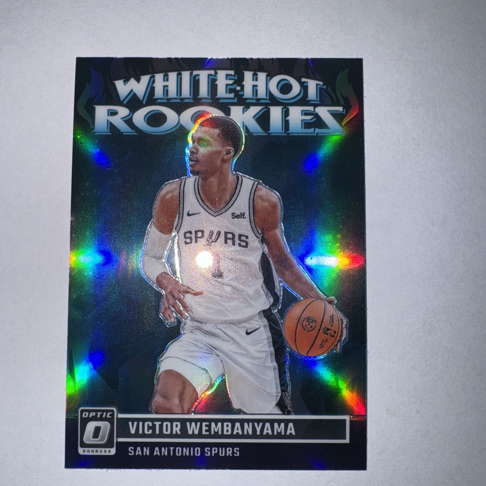 2023-24 Donruss Optic - White Hot Rookies Purple Prizm #2 Victor Wembanyama (RC)