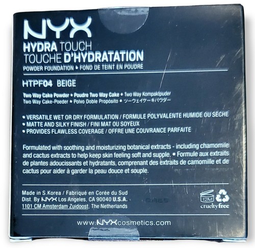 Powder 1 NYX Hydra Touch Powder Foundation Buff Beige Htpf04, Sealed Make-up - Picture 2 of 2