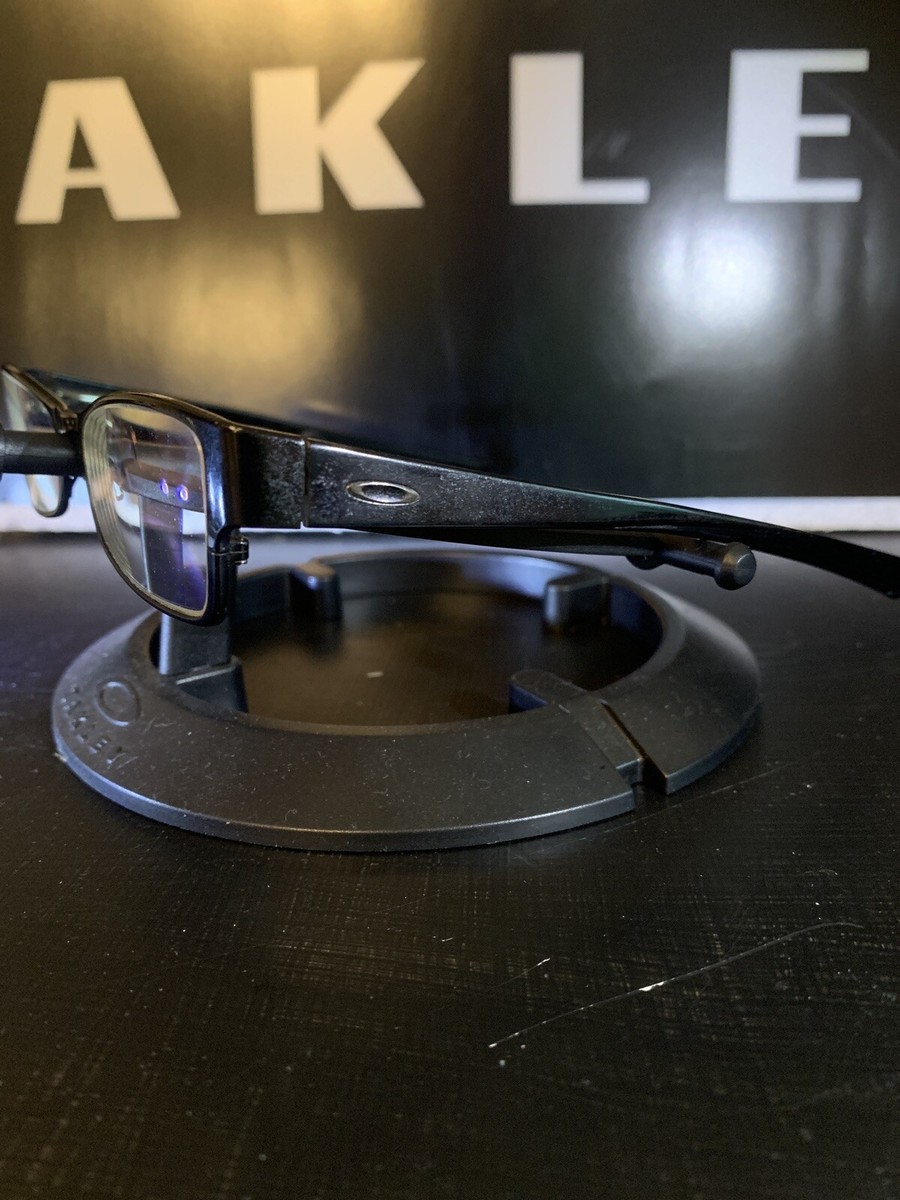 Oakley Fate 2.0 Eyeglasses Frame | Polished Black - Silver Icon
