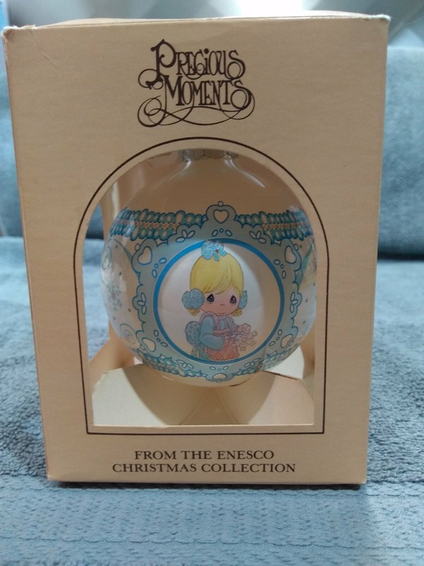 Vintage Precious Moments Glass Ball Christmas Ornaments 1995 By Enesco