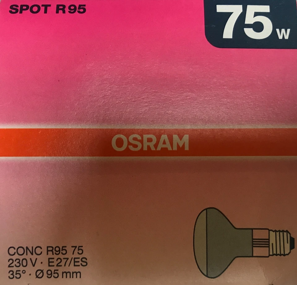 Osram CONCENTRA Reflektor E27 75W 230V REFLEKTORLAMPE R95 STRAHLER SPOT 35° - Bild 2 von 2