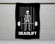 Deadlift Flag - Motivational Gym Wall Decor for Home Gym