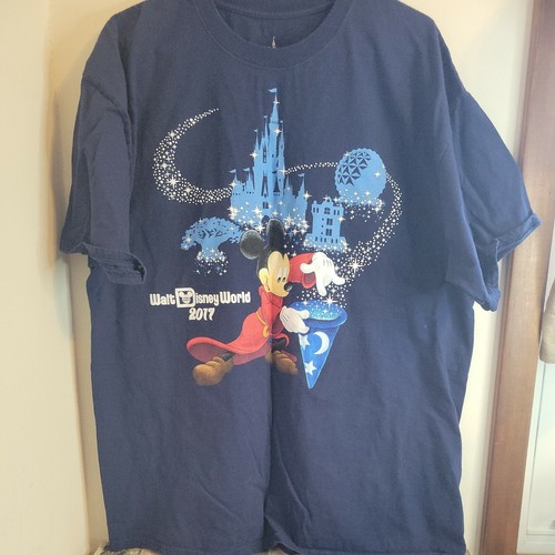 Walt Disney World Parks 17 Mickey Mouse Fantasia Castle Tee T Shirt Size 2xl Ebay