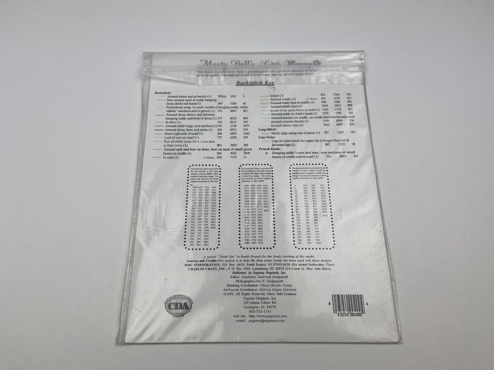 A Pegasus Publication Marty Bell’s Little Mommy Cross Stitch Pattern - Image 3 of 3