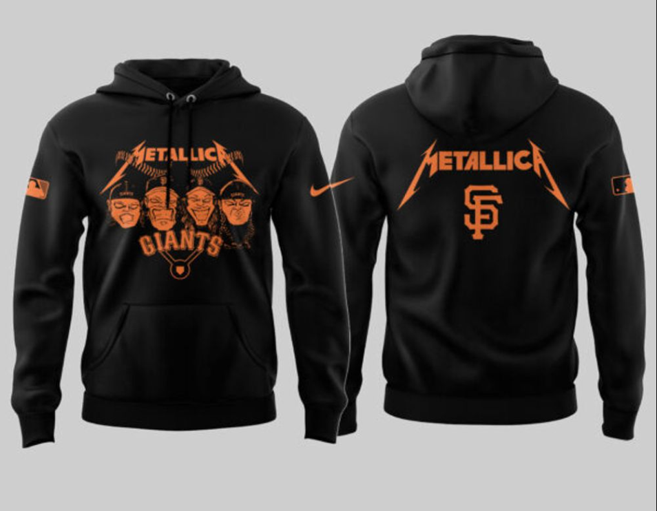 3d hoodie, San Francisco Giants x Metallica 2025 Hoodie, gift for fans