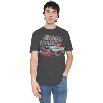 Grease Greased Lightening T-Shirt S-2XL, Charcoal